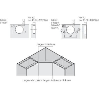  BLUM CHA79B9458 charni�re +45� 