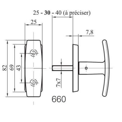  MAP MAP-660C bouton sur rosace 