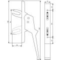  ARGENTA 518102 poign�e de cr�m 