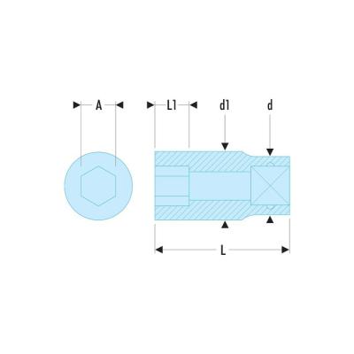  FACOM S.14H douille 1-2'' 6 pa 