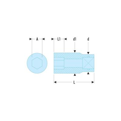  FACOM S.30H douille 1-2'' 6 pa 