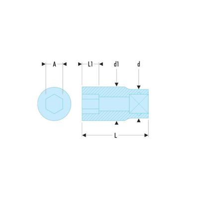  FACOM S.8H Douille 1/2'' 6 pan 