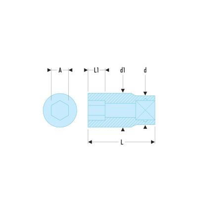  FACOM S.9H douille 1-2'' 6 pan 