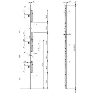  ISEO 795101302 serrure 3 point 