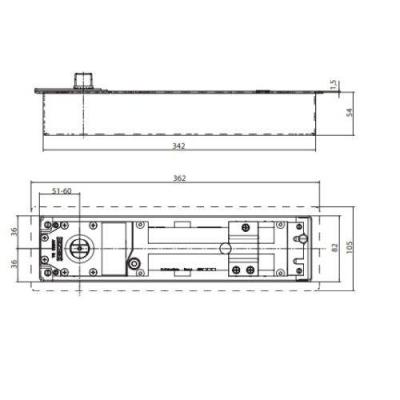  GEZE 123950 pivot de sol TS 55 