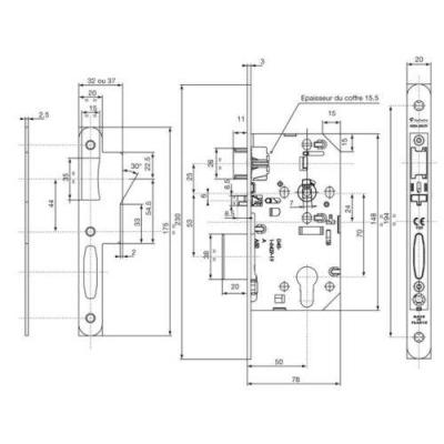  VACHETTE 14510000 serrure mono 