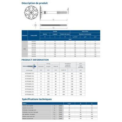  RAWL R-KI-070 chevilles d'isol 