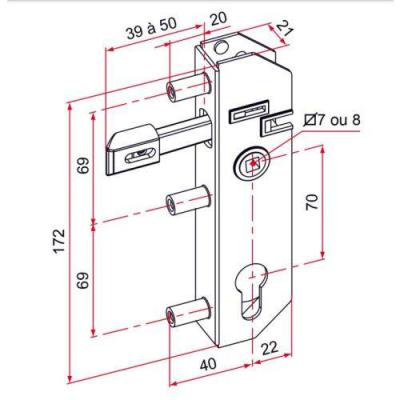  TIRARD GJ701302 serrure �� enc 
