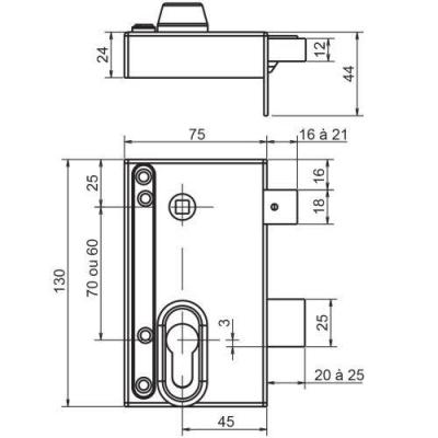 METALUX FE97701070 serrure ND 