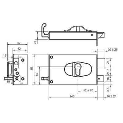  METALUX FE97701070 serrure ND 