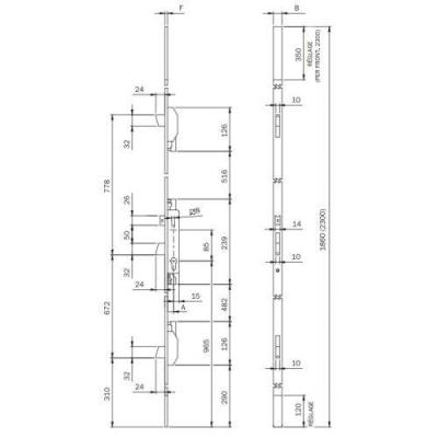  ISEO 785101252 serrure 3 point 