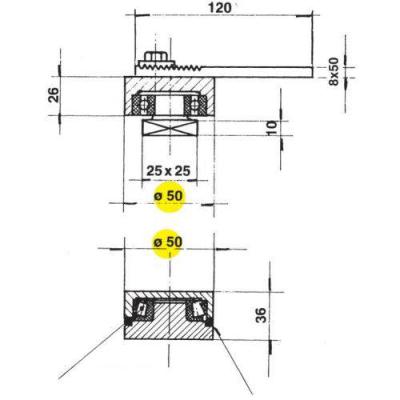  IBFM 8550 pivot � roulement ba 