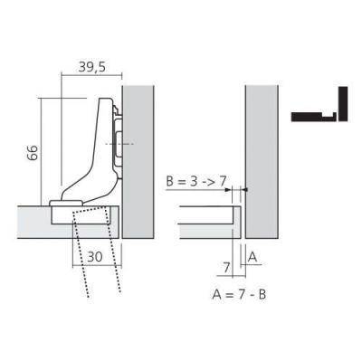 BLUM CHA70T375 charni�re invis 