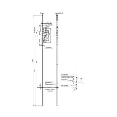  VACHETTE 26767000 Serrure 4 po 