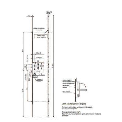  VACHETTE 26769000 serrure 4 po 