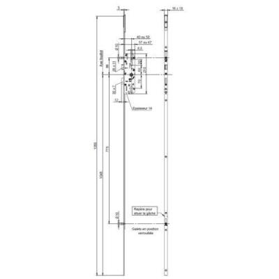  VACHETTE 13464000 Serrure 4 po 
