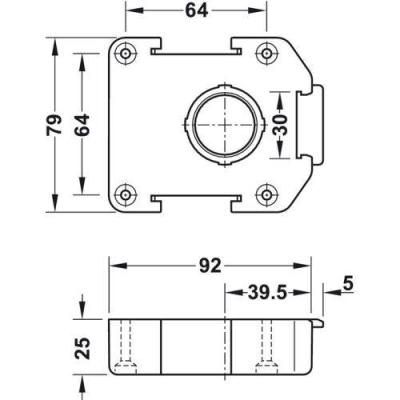  637.76.333 plaque de fixation 