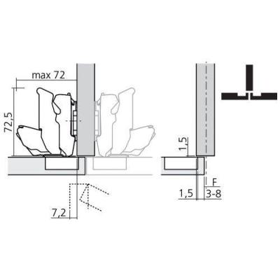 BLUM CHA71B759 charni�re 155� 