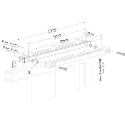  LOCINOX - RAIL-FIT rail pour f 