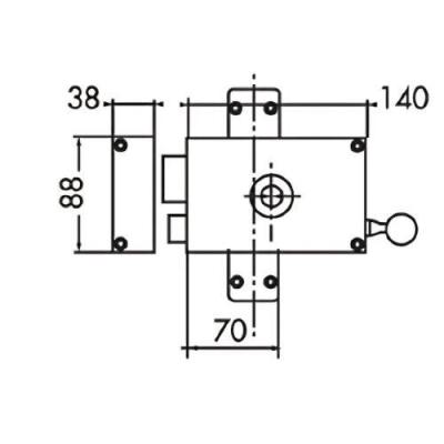  JPM 5038K0-85-1AFB serrure 3 p 