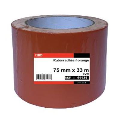  RUBAN PVC ORANGE  75mmX33M 