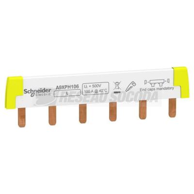  PEIGNE RACC 1P 100A 6MOD 