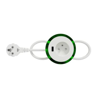  Bloc prise XS 1 PC+USB A - Bl 