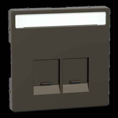  Enjo �tiquette RJ45x2 mocca 