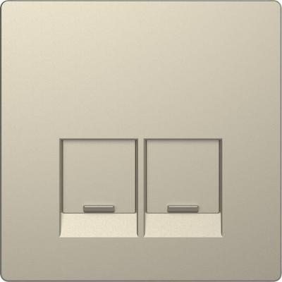  Enjo simple RJ45x2 blanc sable 