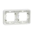  Cadre 2P blanc horizo encastr� 