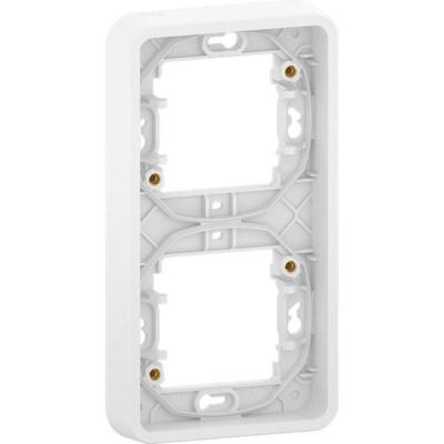  Cadre 2P blanc vertic encastr� 