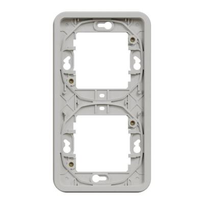  Cadre 2P blanc vertic encastr� 