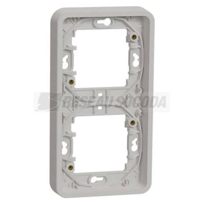  Cadre 2P blanc vertic encastr� 