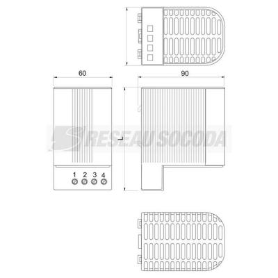  R�s. chauf. isol�e 100W 12..24 