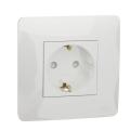  Prise 2P+T DE vis Blanc plaque 