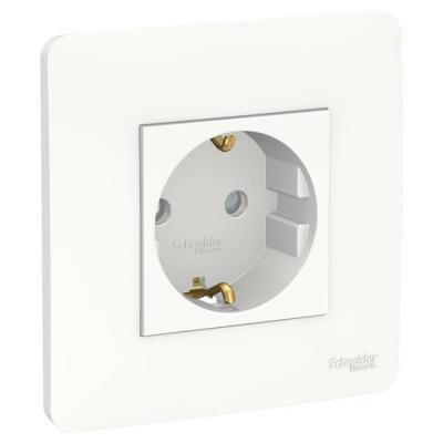  Prise 2P+T DE vis Blanc plaque 