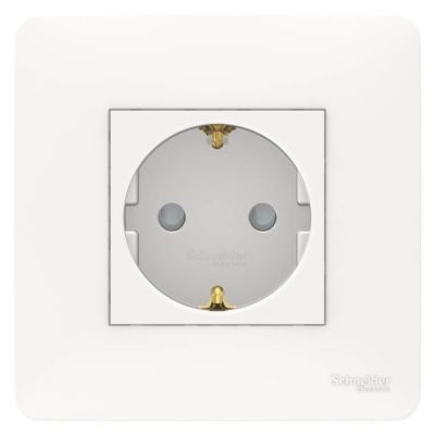  Prise 2P+T DE vis Blanc plaque 