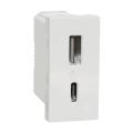  Charg USB A+C 15W 1mod blc 