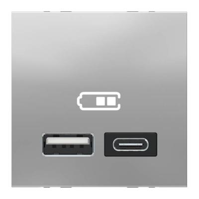  Chargeur USB double 2.4A alu 