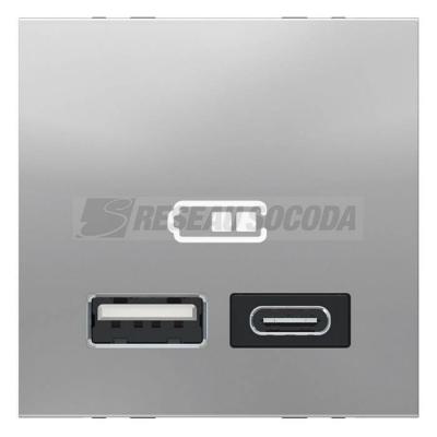  Chargeur USB double 2.4A alu 