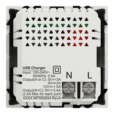  Prise charg USB rapide A+C blc 