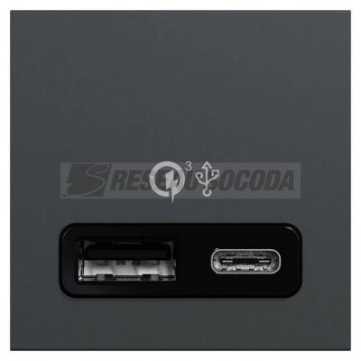  Prise charg USB rapid A+C anth 