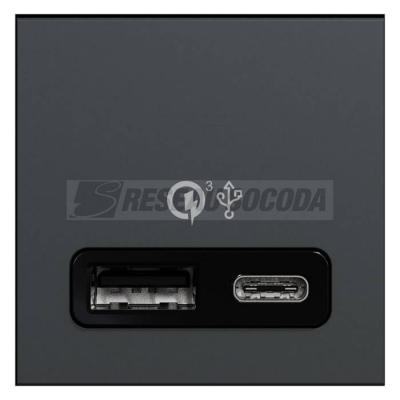  Prise charg USB rapid A+C anth 