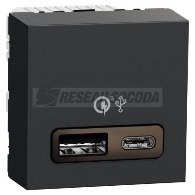  Prise charg USB rapid A+C anth 