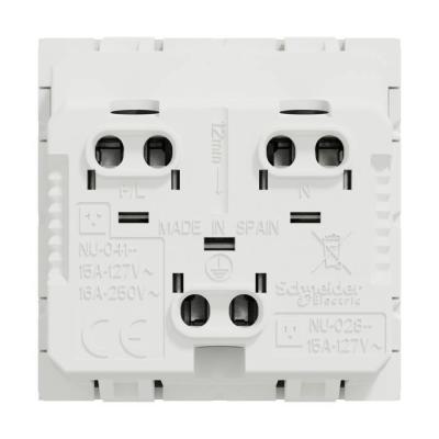  Prise std US 15A  2P+T blc 