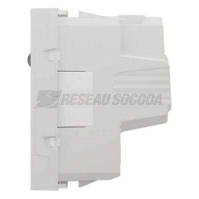  Prise 2P+T FR 90� vis Blanc 