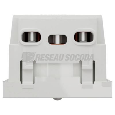  Prise 2P+T FR 90� vis Blanc 