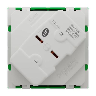  Prise 2P+T FR 45� rapide Vert 