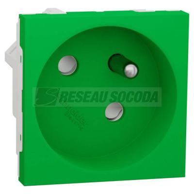  Prise 2P+T FR 45� rapide Vert 