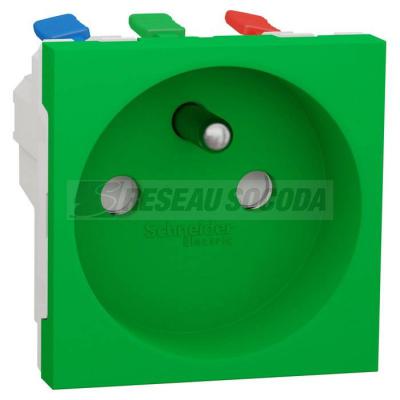  Prise 2P+T FR 90� rapide Vert 